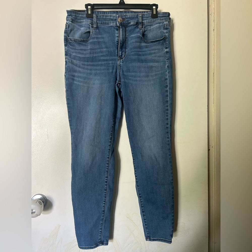 American Eagle Outfitters Blue Ankle Cropped Jeans